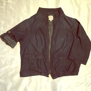 Short sleeved cotton denim jacket